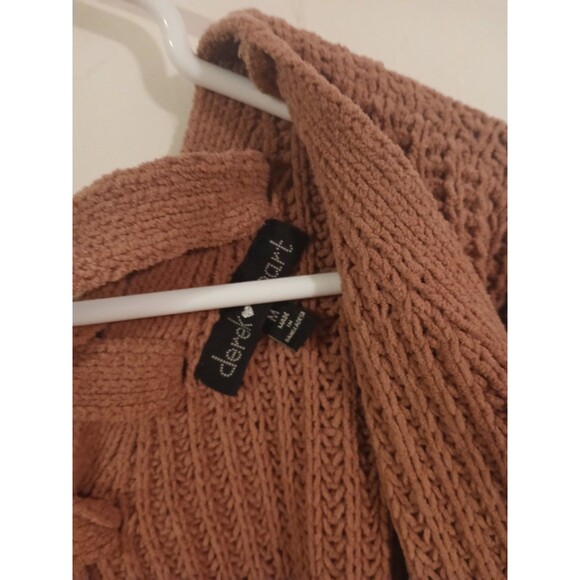 Derek Heart Women's Medium Open Front Knit Cardigan Sweater Pink Cottage Coquett - Picture 4 of 4